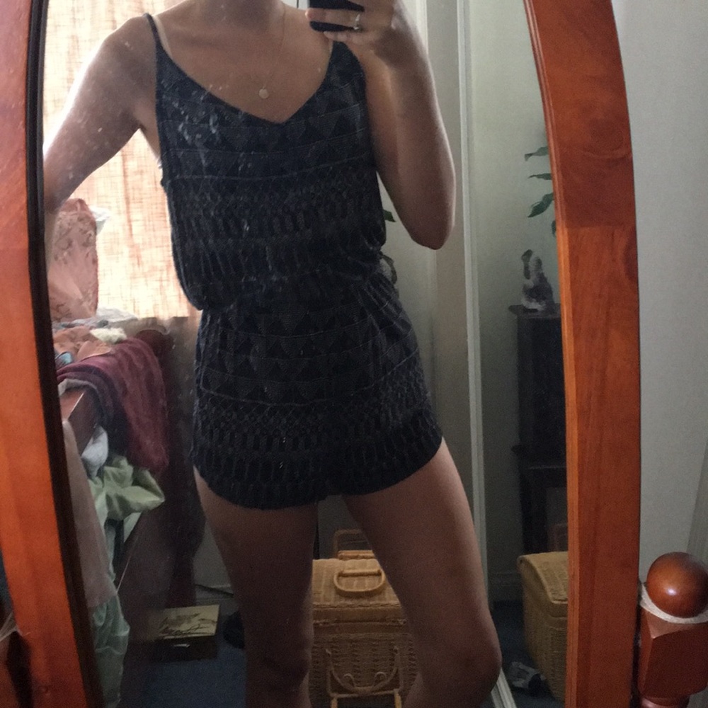 Black cotton on romper